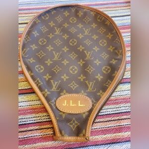 Authentic custom made tennis cover racquet Lv